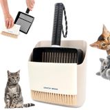 Merkloos Pelle à litière en acier inoxydable - Inclut une brosse portable