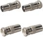 Markenlos Allecto Coaxiale kabel - TV - Antenne en satelliet - Adapter - F-connector - Signaaloverdracht - Coax - Wit - 4 stuks