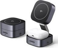 UGREEN Station de recharge 2-en-1, compatible MagSafe, 15W, chargeur sans fil pour iPhone