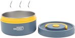 Lunchbox thermique 420 ml - Inox - Double paroi - Portable - Bleu foncé - Adapté au micro-ondes
