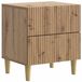 vidaXL Nachtkastje Artisanaal eiken 43 x 34,5 x 48 cm Bewerkt hout