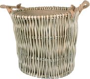 UNUS® Wilgenmand groot wasmand haard houtmanddecoratieve Ø 42 cm Bruin