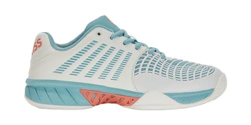 K-Swiss Express Light 3 Women's Tennis Shoes - White/Nile Blue/Desert Bloom