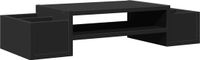 vidaXL Monitorstandaard met opbergruimte 70x27x15 cm hout zwart