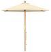 Syfax Tuinparasol Ø 240 x 237 cm massief eucalyptushout Crèmewit