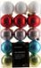 Decoris Kerstballen - 30 stuks - 6 cm - Kunststof - Gekleurd