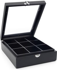 Bredemeijer Theedoos 9-vaks - Bamboe - Zwart