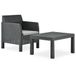 vidaXL 2-delige loungeset met kussen PP rattan antracietkleurig