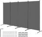 VEVOR Scheidingsscherm 3464mm 4 Panelen Kantoor Privacyscherm Grijs