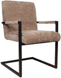 Lizzely Garden & Living Eetkamerstoel Milan taupe chenille