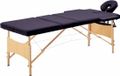 vidaXL Massagetafel inklapbaar 3 zones hout paars