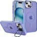 Selected by GSMpunt.nl Apple iPhone 15 Hoesje MagSafe Back Cover met Camera Stand Licht Paars