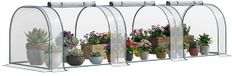 Outsunny Mini Kas - Metaal - 350x100x80cm - Transparant