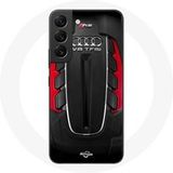 Maniacase Etui voor Samsung Galaxy S22 Audi RS Logo rood