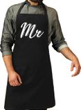 Bellatio Decorations Mr cursief cadeau schort zwart heren