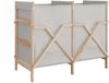 Vicco Bruno Badkamerkast voor wasruimte – 80 x 64 cm met 2 compartimenten Beige