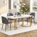 MODENUIT Ensemble de salle à manger 140 x 80 cm - Set de 5 avec table et 4 chaises - Gris