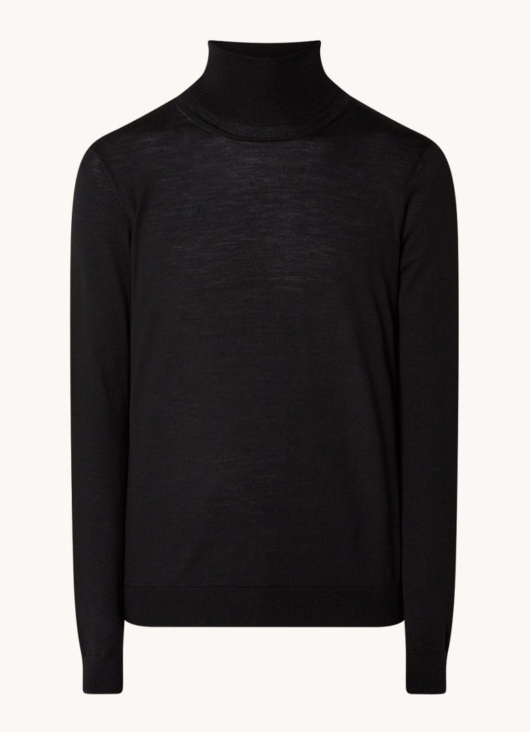 HUGO BOSS Musso-P Fine Knit Turtleneck Sweater in Virgin Wool