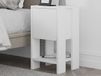 EMAR Table de chevet 1 porte abattante blanc