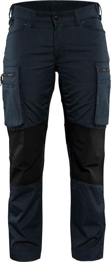 Blåkläder Dames Service werkbroek Stretch 7159-1845 - Vrouwen - Dark Navy/Zwart - 36