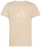 Adidas Animal Print Graphic T-shirt Beige Meisjes Korte Mouw Katoen