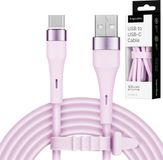 Krüger&Matz Basic - USB-C-kabel - Silikon - 1m - Roze