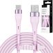 Krüger&Matz Basic - USB-C-kabel - Silikon - 1m - Roze