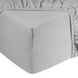 DoubleDry Flanellen Hoeslaken 140x200 cm Lichtgrijs