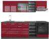 Vicco R-Line Complete keukeneenheid – 240 cm zonder werkblad Rood hoogglans/antraciet
