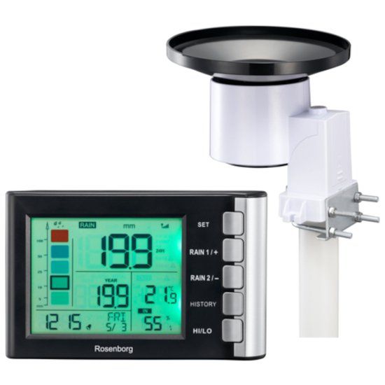 Rosenborg RG5360 Draadloze Regenmeter / Thermometer