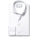 White Charles Tyrwhitt White non-iron twill cutaway slim fit shirt