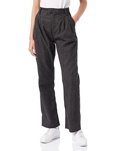 MUSTANG Women's Pleated Chino Jeans - Small Granddad Check 12334 - 26W x 30L