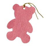 mopec textiel hanger met decoratieve beer, stof, roze, 0,5 x 6 x 8 cm, 18 stuks
