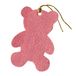 mopec textiel hanger met decoratieve beer, stof, roze, 0,5 x 6 x 8 cm, 18 stuks
