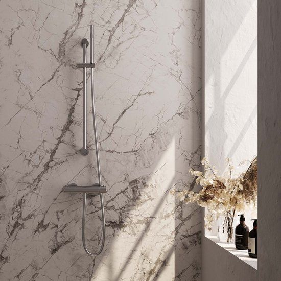 Brauer Brushed Edition opbouw douche thermostaatkraan SET 01 - RVS geborsteld