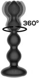 INTOYOU IY Mouve - Roterende en Vibrerende Geribbelde Buttplug met Afstandsbediening - 2 motoren - Zwart