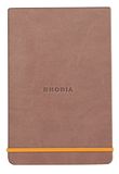 RHODIA 194351C - Hardcover Webnotepad Notitieboek Rozenhout - 9 x 14 cm - Gelijnd - 192 Afscheurbare Pagina's - Clairefontaine Ivoor Papier 90 g/m² - Leeslint, Elastieksluiting - Omslag in Imitatieleer