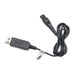 VHBW USB-oplaadkabel compatibel met Philips Hairclipper HP6501, HP6513, HP6540, HP6609 scheerapparaat - netsnoer, 100 cm, zwart