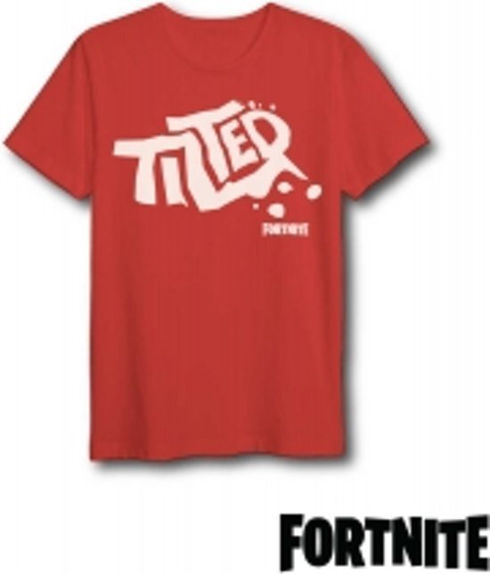 Fortnite -T-shirt-met-korte-mouw-rood - Maat XL