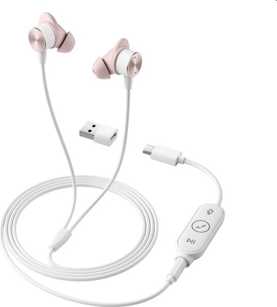 Logitech Zone Headset Bedraad In-ear Oproepen/muziek USB Type-C Roze