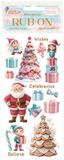 Stamperia Candy Christmas Rub-on 4x8,5 Inch Santa Claus