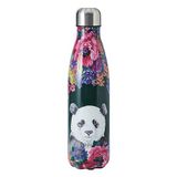 Mikasa Wild at Heart, waterfles, 500 ml, herbruikbare roestvrijstalen geïsoleerde fles met schroefdeksel voor woon-werkverkeer, school of sportschool, panda-print