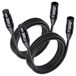 Cable Matters 2-Pack Premium XLR Microfoonkabel 15 Voet, Zuurstofvrij Koper (OFC) Mannelijk Naar Vrouwelijk Snoer