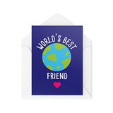 Bestie Cards CBH566 verjaardagskaart met opschrift "World's Best Friend for Lui for Her"