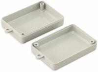STRAPUBOX boîtier en plastique avec œillet, type 2043 GR, 53 x 37 x 20 mm