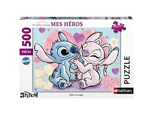 Puzzles Nathan - Puzzel 500 stukjes Stitch & Angel/Disney Classic volwassenen, 4005556873227
