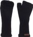 Knit Factory Cleo Gebreide Dames Vingerloze Handschoenen - Zwart - One Size