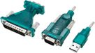 LogiLink UA0042B - USB 2.0 (type-A) naar serieel (RS232) adapterkabel incl. adapter (DB9 naar DB25) voor Win 11, lengte 1,3 m