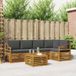 vidaXL Loungeset met 6 zitplaatsen, Natuurlijk en Antraciet, Polyester