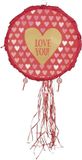 Boland verjaardag pinata - rood - hartje - love - D40 cm - Valentijnsdag
